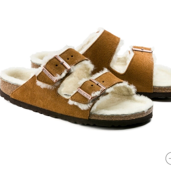 Birkenstock Arizona ShearlingSuede Leather New - Picture 2 of 9